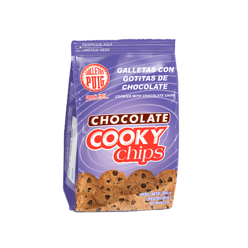 Galletas Puig Chocolate Cooky Chips 200 gr.