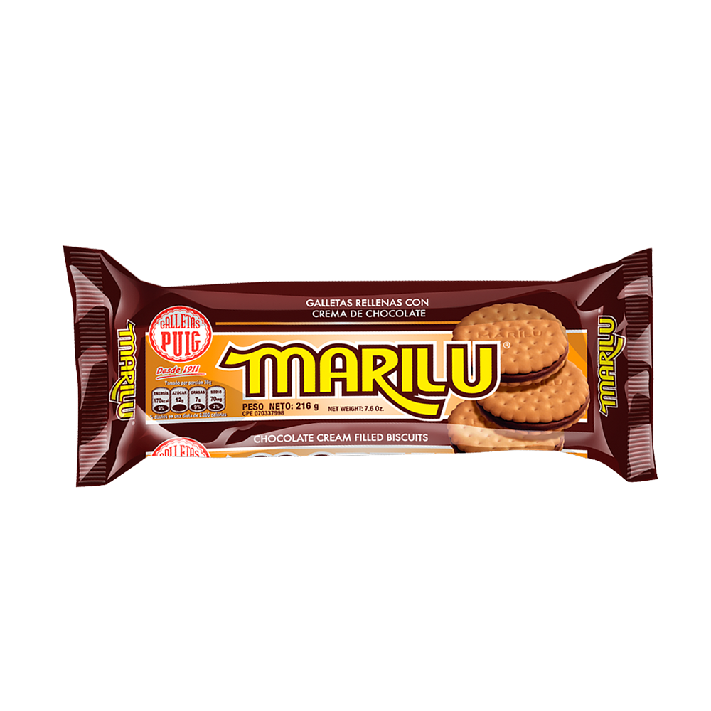 Galletas Puig Marilu Chocolate Tubular 216 gr.