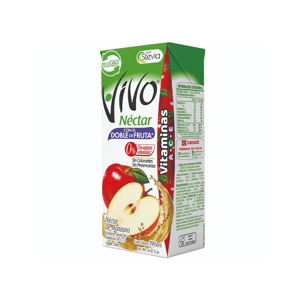Nectar de Manzana Vivo 190 ml