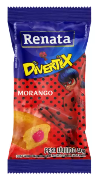 Mini torta Renata de chocolate rellena con fresa 40gr