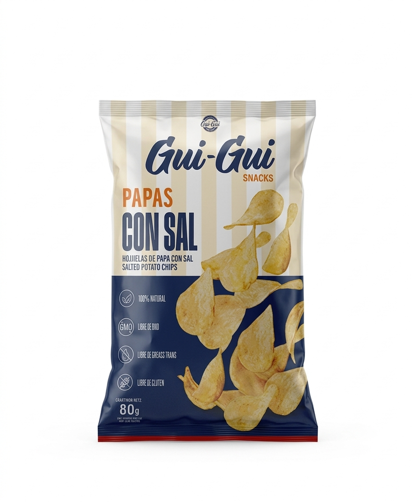 Snack Gui Gui Papas con Sal 80 gr