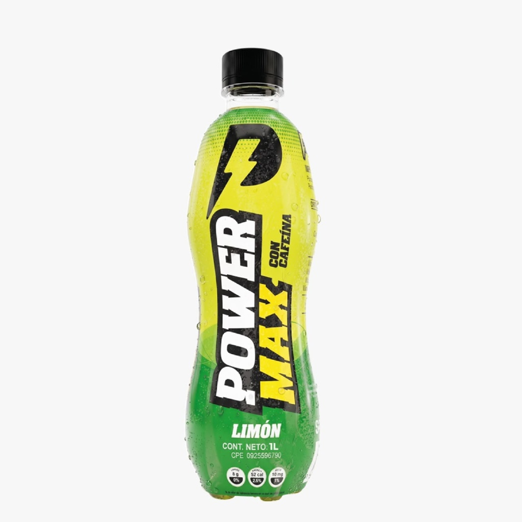 Power Max Limón Bebida Energizante 1 L