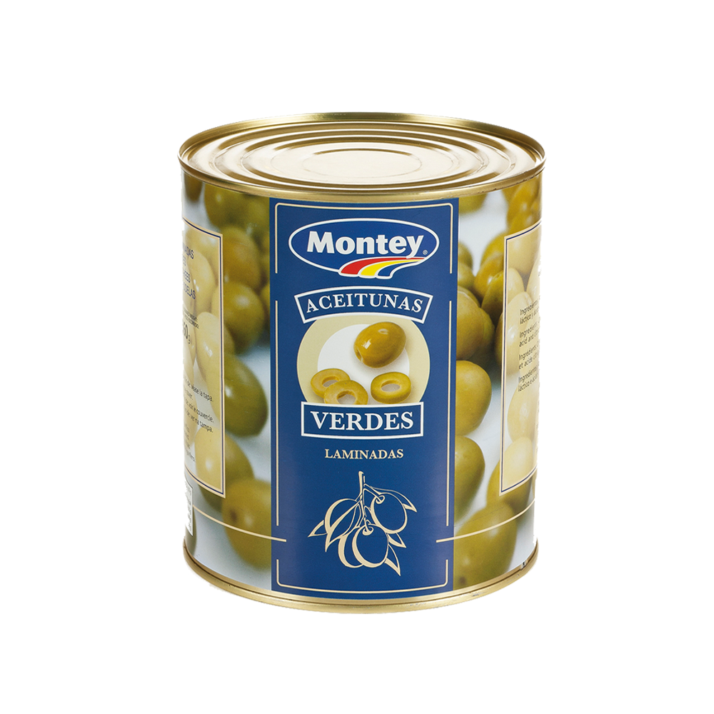 Aceitunas Verdes Laminadas Montey 3.1 kg
