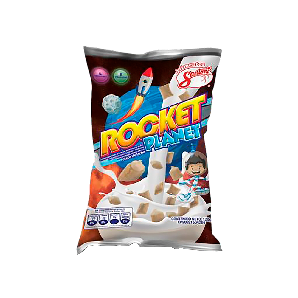 Cereal Rocket Planet Santoni Sabor Dulce de Leche 120 gr.