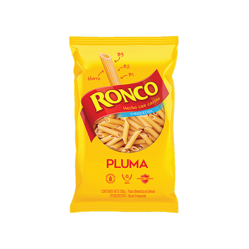 [7591049002092] Pasta Pluma Ronco con Vitamina 500 gr