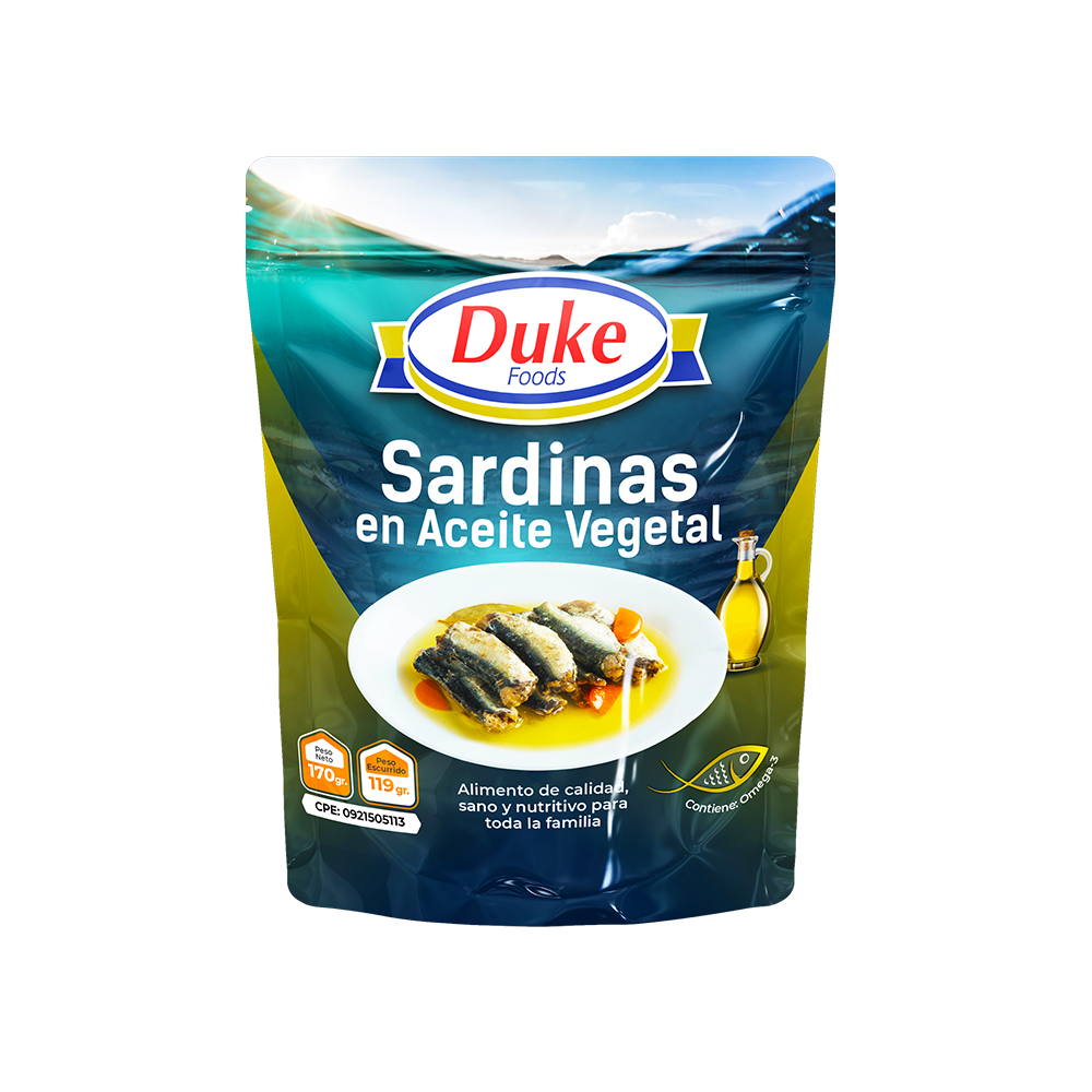 Sardinas en Aceite Vegetal 140 gr Duke