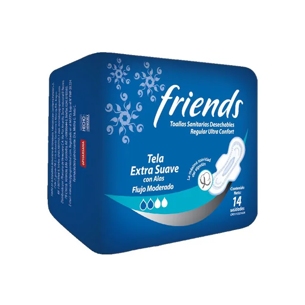 Toallas Sanitarias Friends Regular 14 und.