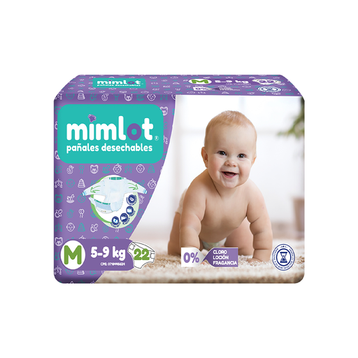 [1180201379279] Pañal De Bebé Mimlot - Talla M