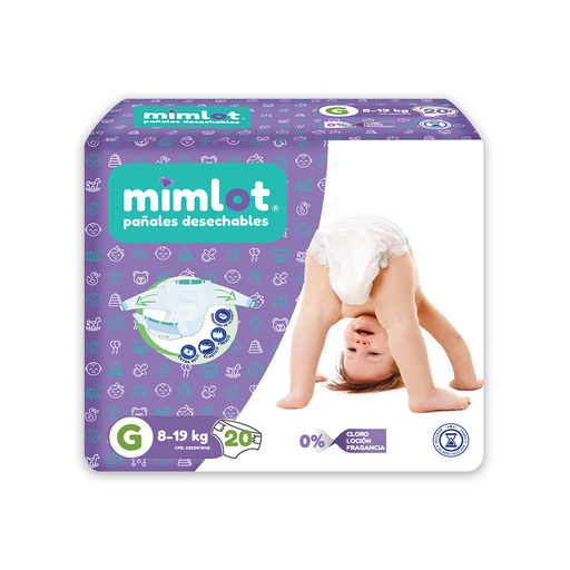[1180201379286] Pañal De Bebé Mimlot - Talla G