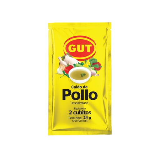 [7591211001526] GUT Caldo De Pollo Deshidratado 24 gr.