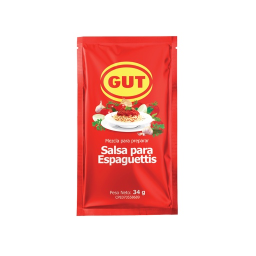 [7591211001557] GUT Mezcla Para Preparar Salsa Para Espaguetti 34gr.