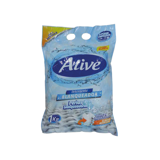 [7597597003338] Detergente en polvo Alive Blanqueador Perla 1kg