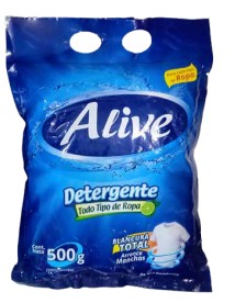 [7597597001976] Detergente en polvo Alive Todo tipo de Ropa 500g