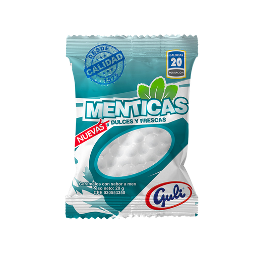 [7591626051017] Menticas Dulces y Frescas Guli 18u x 20g