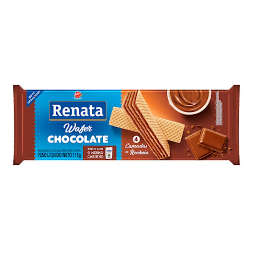 [7896022204945] Galletas Renata Wafer Chocolate 115gr