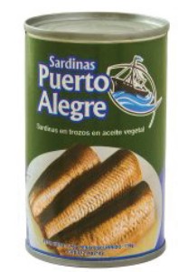 [7595930000143] Sardinas Puerto Alegre en Aceite Vegetal 170gr