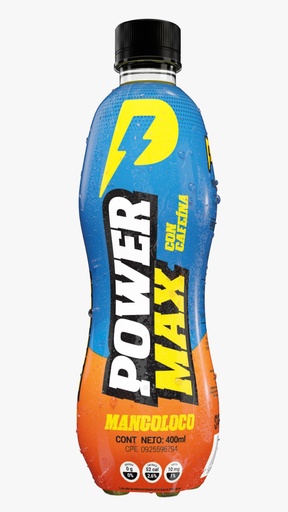 [7599569000994] Power Max Mango Loco Bebida Energizante 400 ml