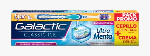 [7595751005495] Galactic Pack Crema Dental Classic Ice 100 gr y Cepillo Dental Epic Viajero