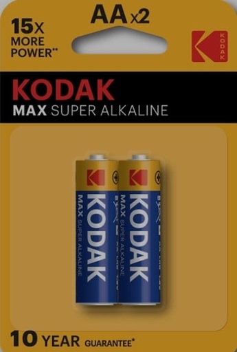 [887930536638] Pilas Kodak Max Super Alkaline Alcalina AA (x2)