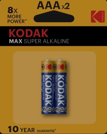 [887930070385] Pilas Kodak Max Super Alkaline Alcalina AAA (x2)