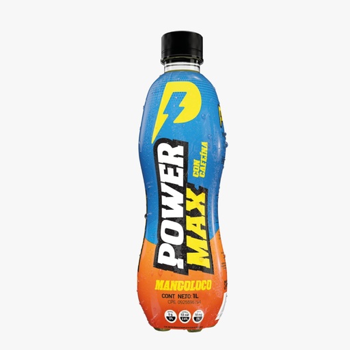 [7599569000970] Power Max Mango Loco Bebida Energizante 1 L