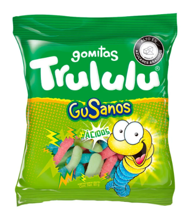 [702993051733] Gomitas Trululu Gusanos Acidos - Bolsa 70 g