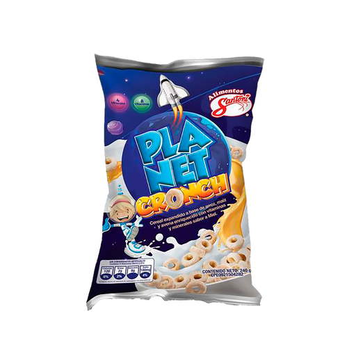 [7592498215262] Cereal Planet Cronch Santoni Sabor Miel 240 gr.
