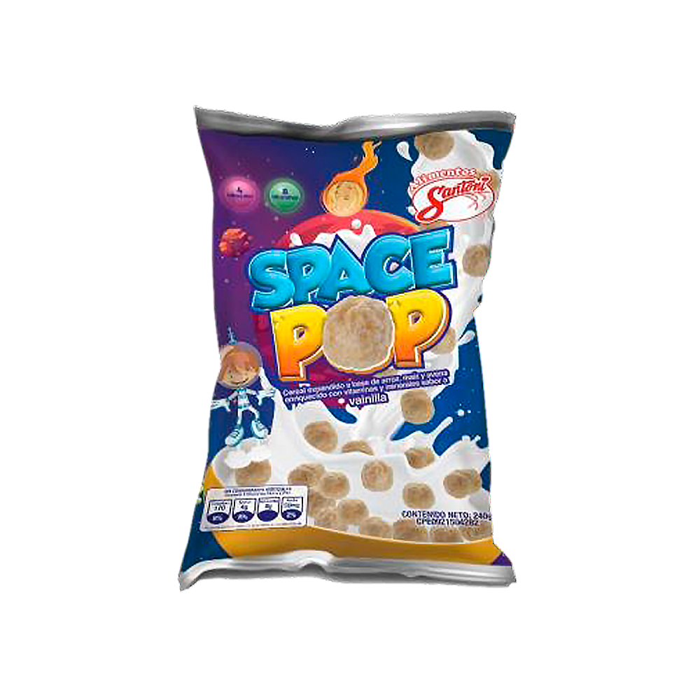 Cereal Space Pop Santoni Sabor Vainilla 240 gr.
