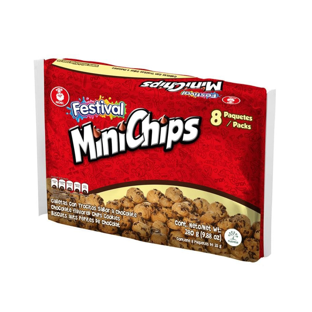 Galleta Festival MiniChips Chocolate 280gr (8 Unidades)