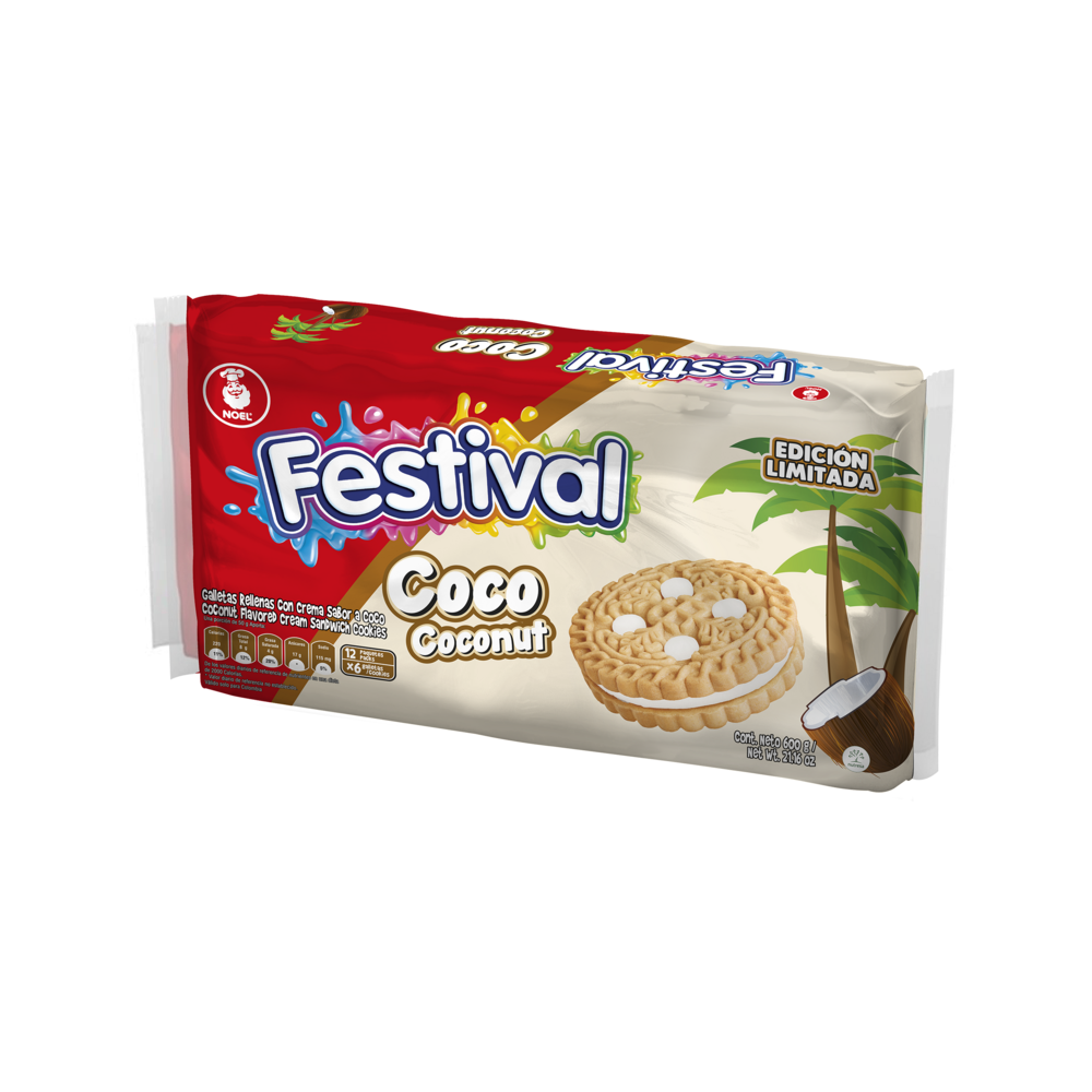 Galletas Festival Coco 600gr. (12 Unidades)