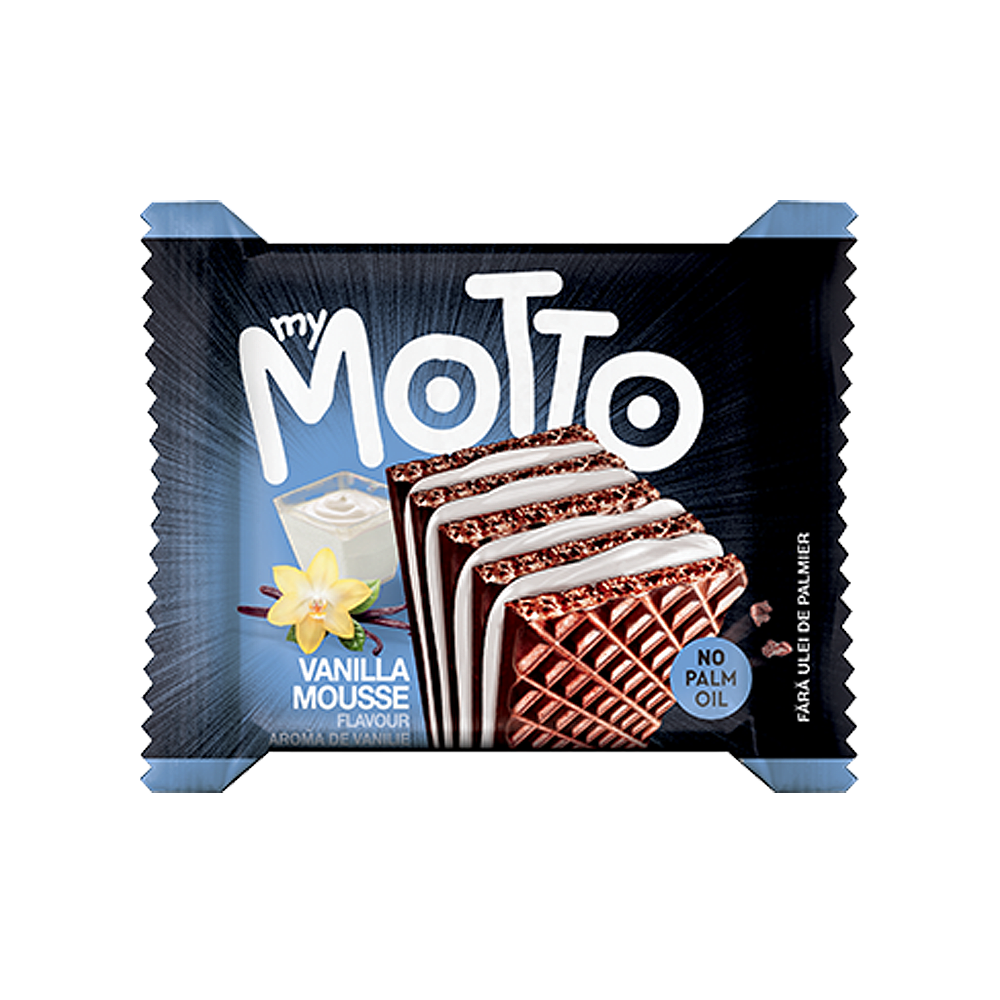 Galletas My Motto Vanilla Mousse Wafer 34 gr (Chocolate con Vainilla)
