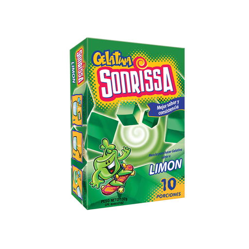 [7591112061230] Gelatina de Limon Sonrissa 132  G.