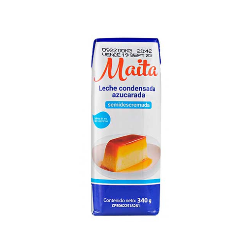 [7592396003787] Leche Condensada Semidescremada Maita 340 gr