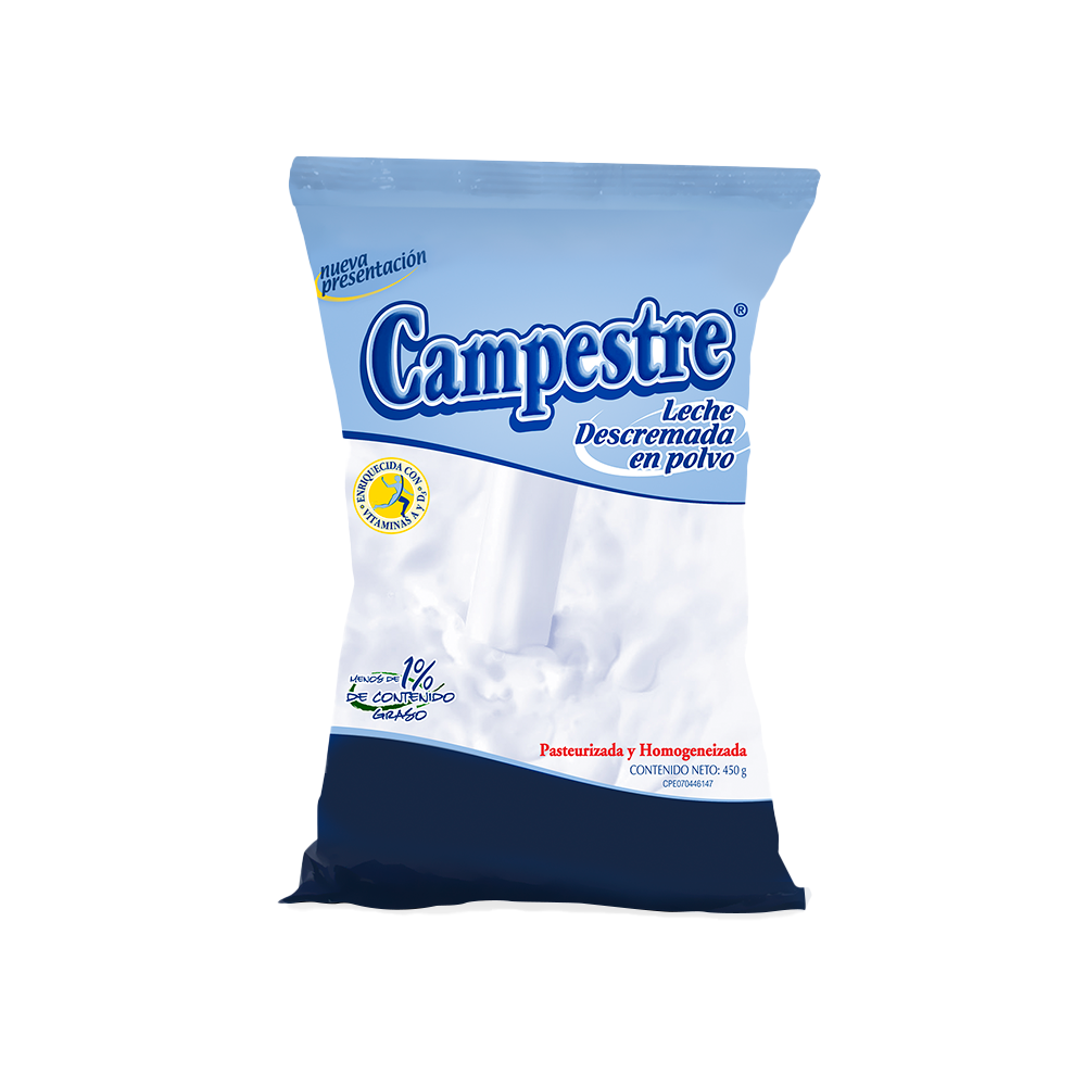 Leche en Polvo Descremada Campestre 450 gr.