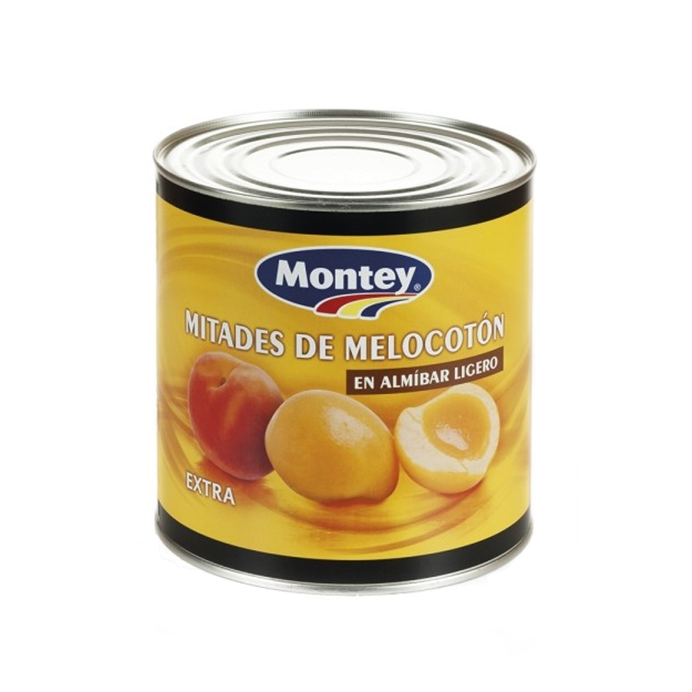 Mitades de Melocoton en Almibar Ligero Montey 840 gr