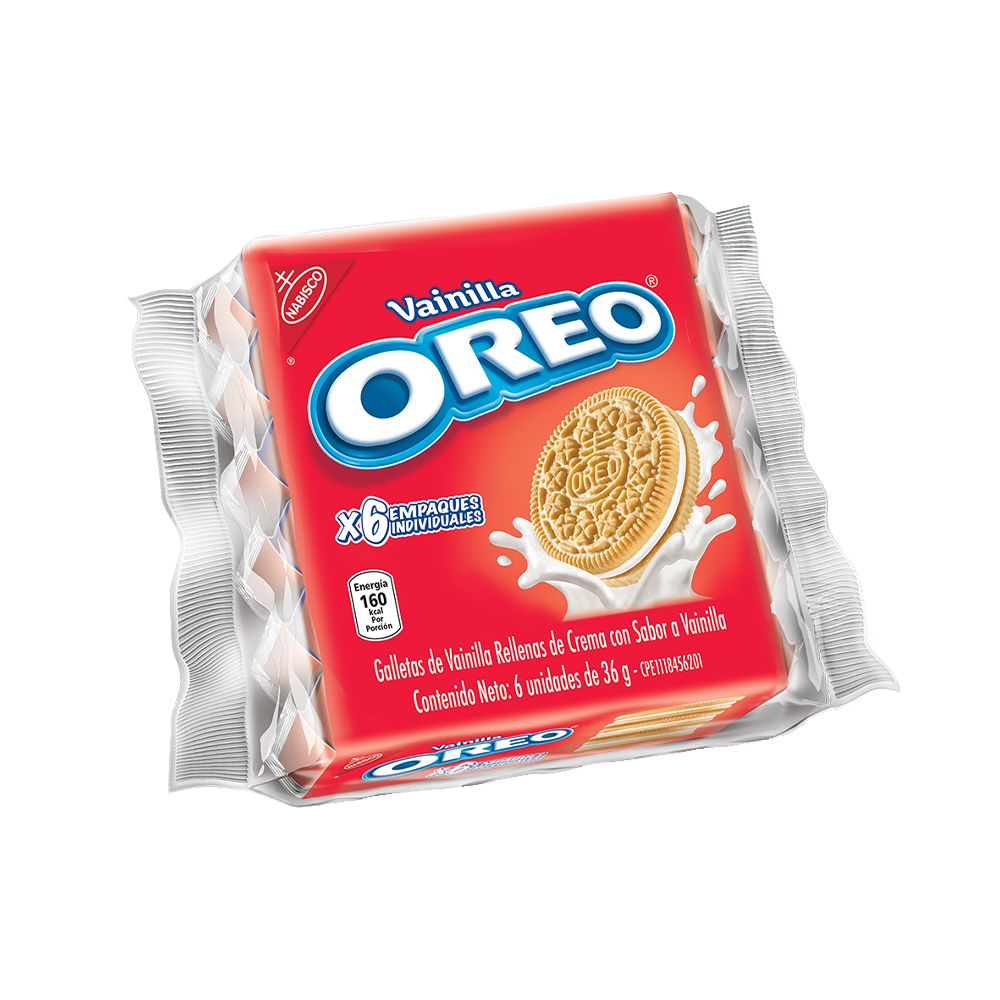 Galleta Oreo Vainilla 216 gr (6 Unidades)