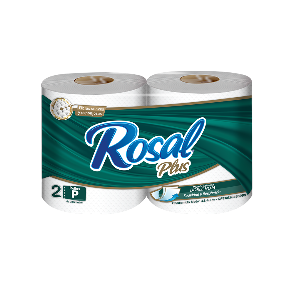 Papel Higiénico Rosal Plus – 2 rollos x215 hjs