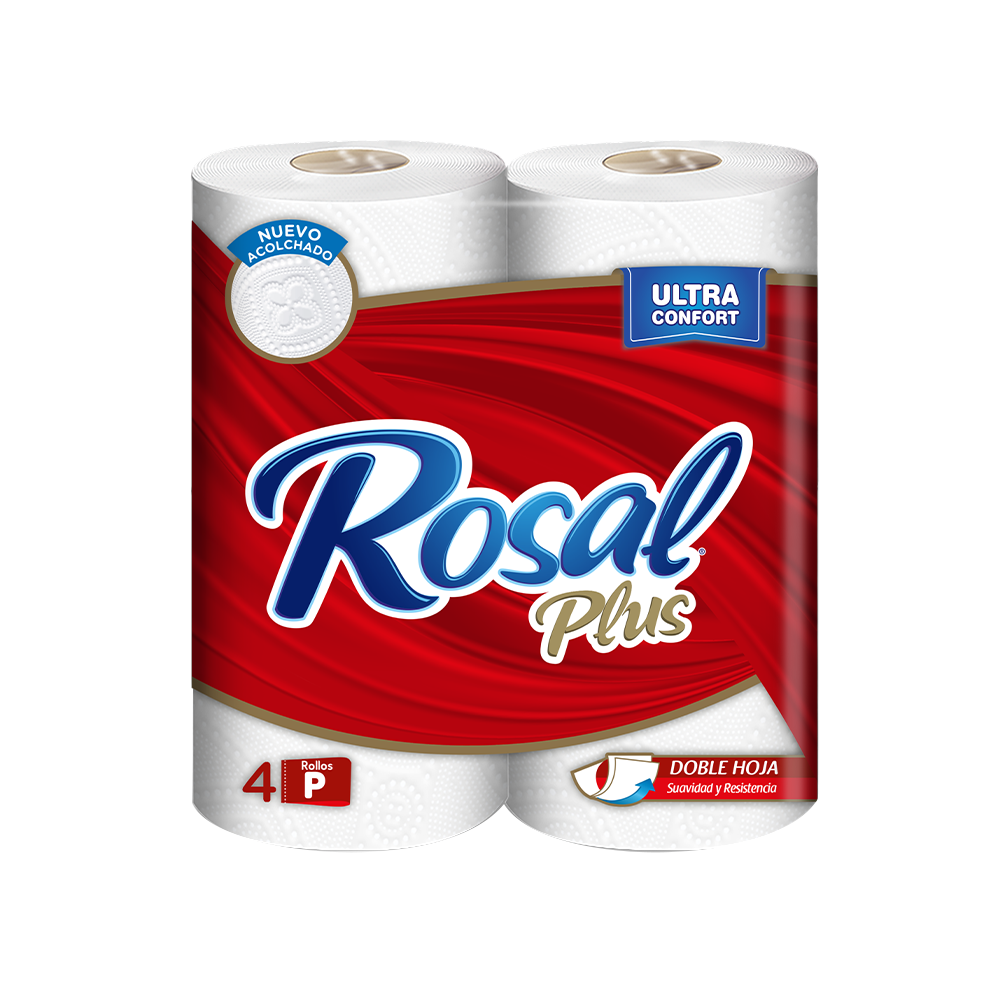 Papel Higiénico Rosal Plus – 4 rollos x180 hjs