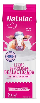 Leche Deslactosada Natulac UHT 946 ml