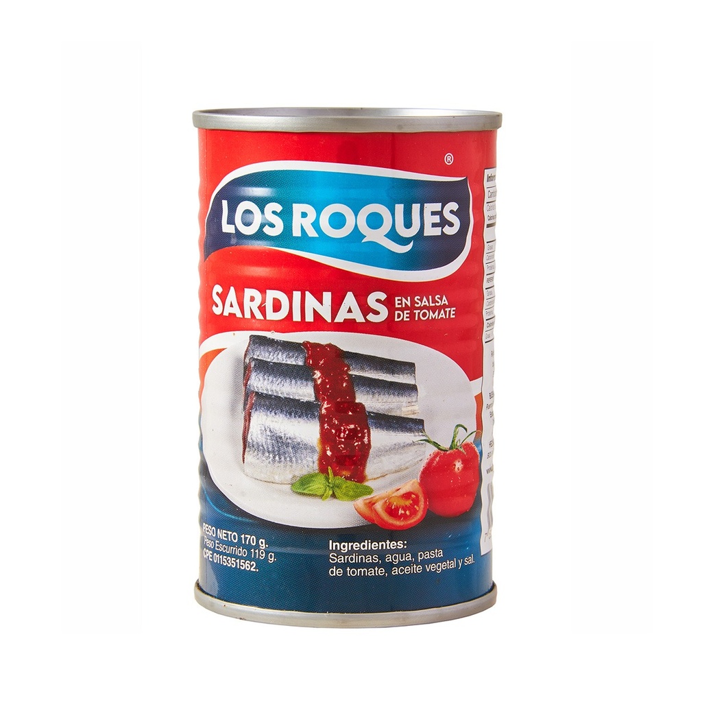 Sardinas Los Roques en Salsa de Tomate 170gr