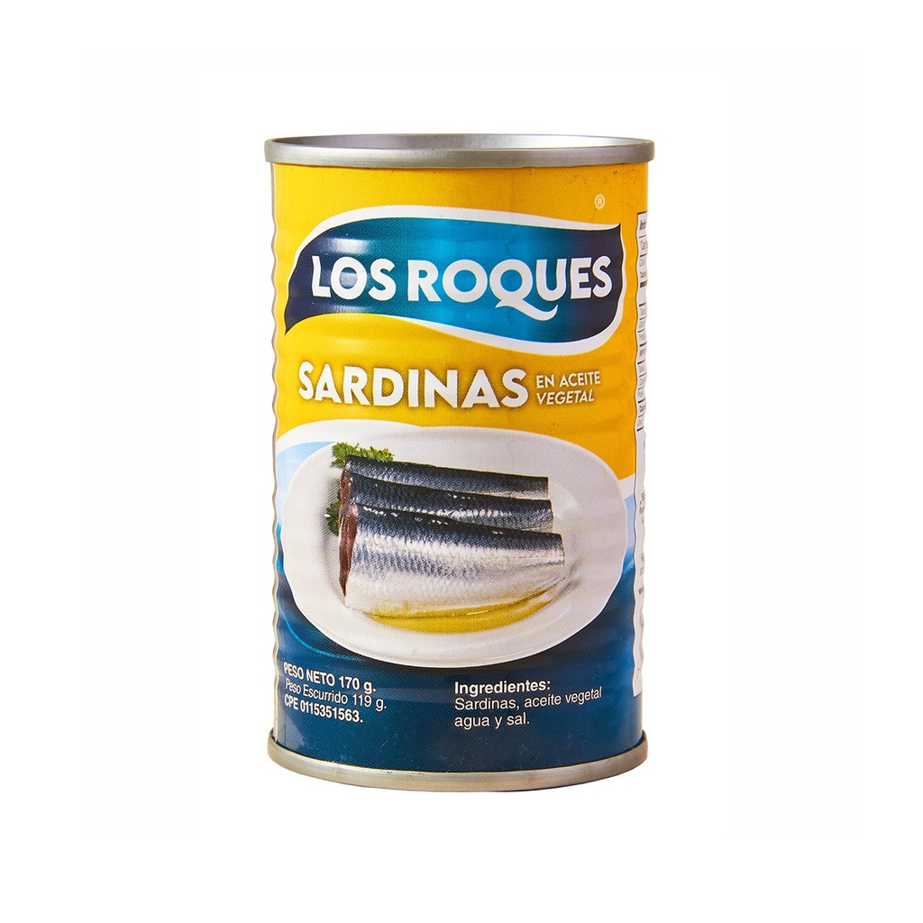 Sardinas Los Roques en Aceite Vegetal 170gr