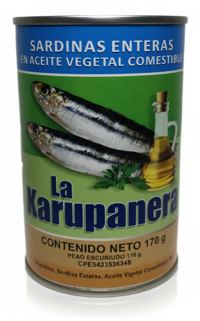 Sardinas La Karupanera en Aceite Vegetal 170gr