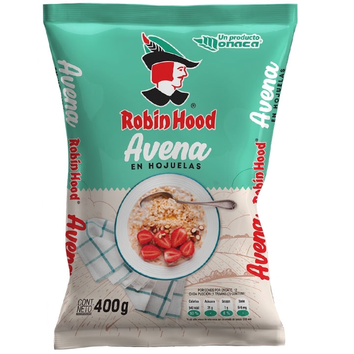 Avena Robin Hood Hojuela Bolsa 400g