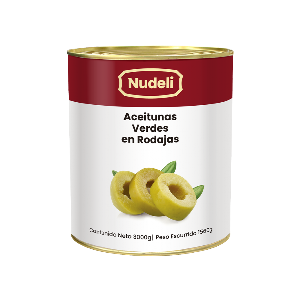 Aceitunas Verdes en Rodajas 3Kg Nudeli