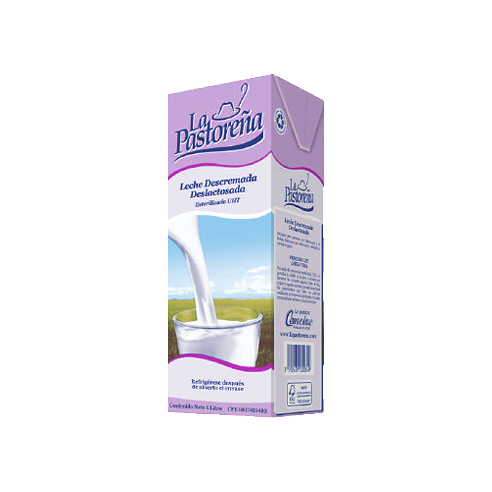 Leche Descremada Deslactosada La Pastoreña UHT 1 Lt.