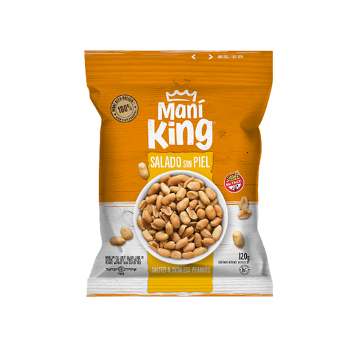[7798151950451] Maní King Salado Sin Piel 120 gr