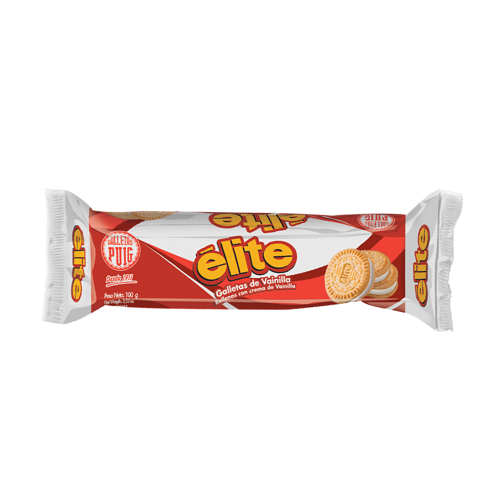 Galletas Puig Elite Vainilla Tubular 100 gr.