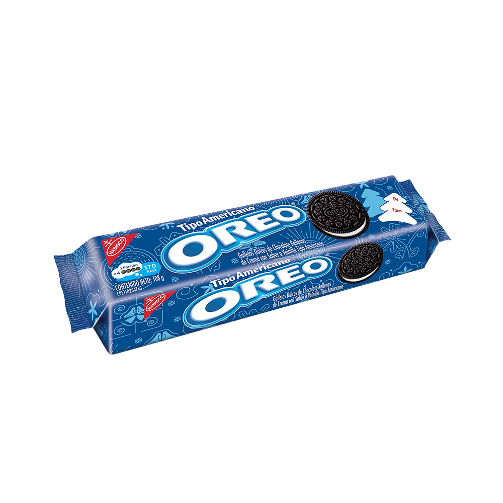 Galleta Oreo Americano Navideña Tubo 108 gr