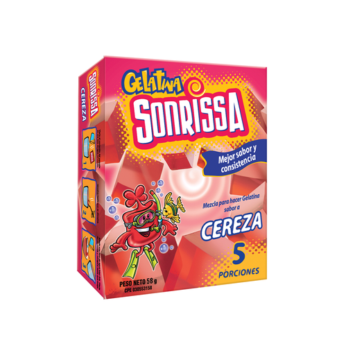 [7591112061896] Gelatina de Cereza Sonrissa 66G
