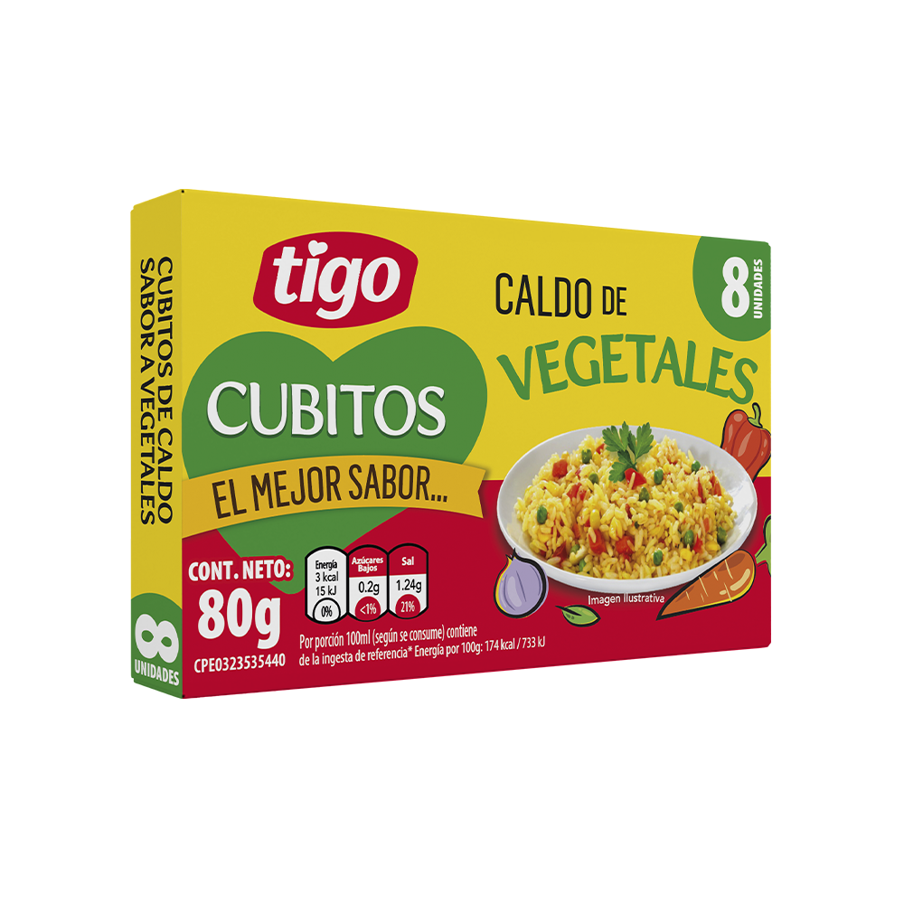 Cubito de Vegetales Tigo 80 gr